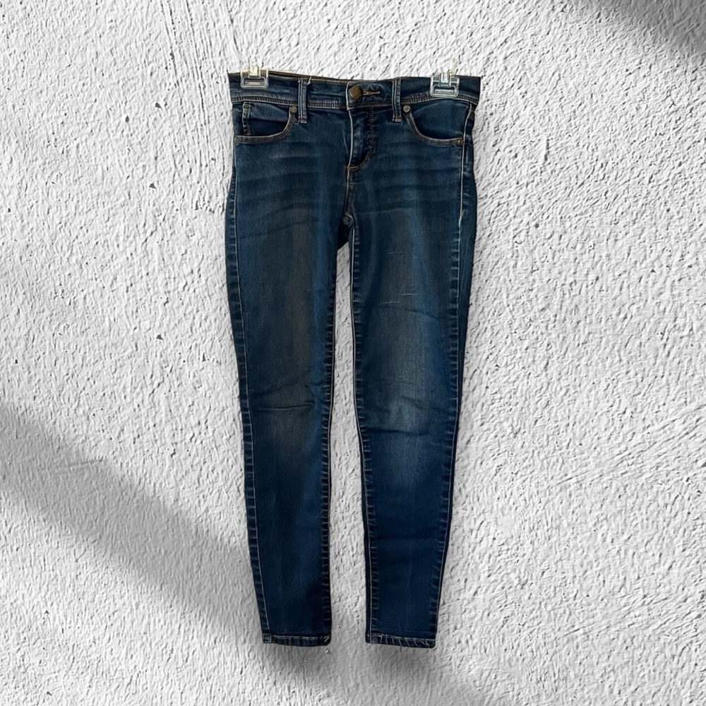 Free People Women's Blue Low‎ Rise Skinny Leg Stretch Jegging Jeans Size 25